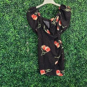 Black flower dress
